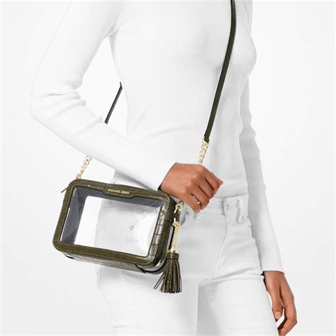 michael kors transparent backpack|michael kors clear crossbody bag.